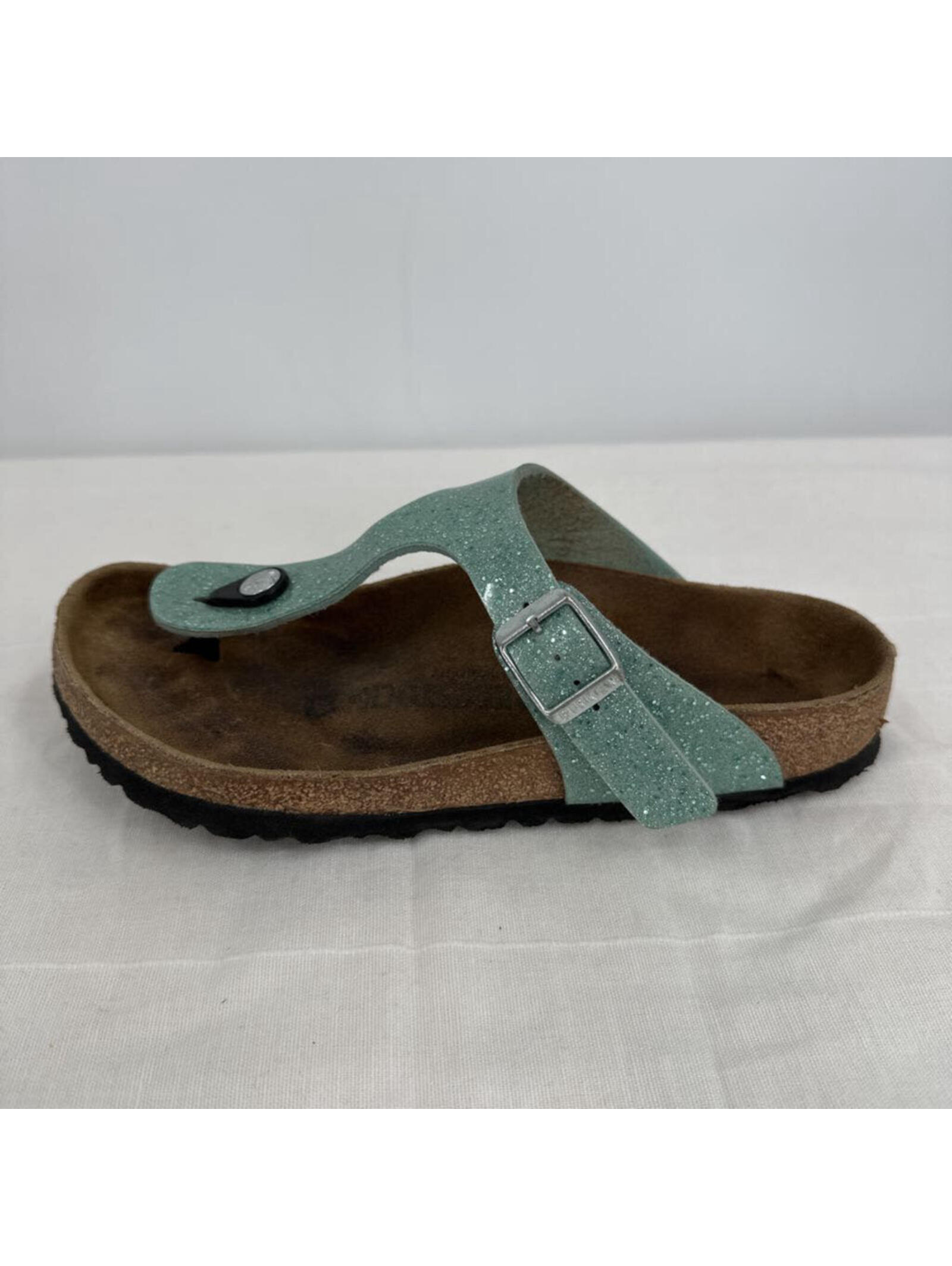 Women's Birkenstock Cosmic Sparkle Gizeh Sandal Teal 37/6